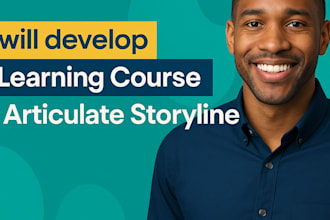build elearning course using articulate storyline 360 with instructional design