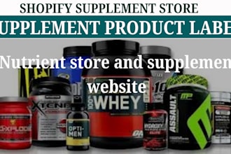 create a private label supplement shopify store website design with our agency
