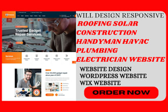design roofing solar construction handyman havac plumbing electrician website