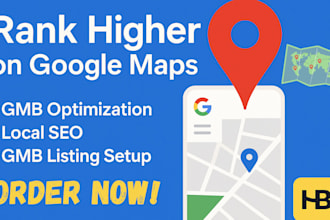 create optimize google my business profile, gmb listing, local seo maps ranking
