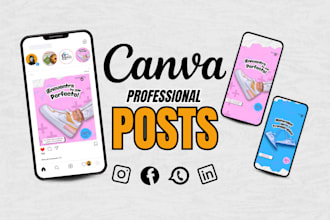 design posts in canva for instagram, facebook, and linkedin