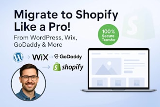 migrate wordpress to shopify wix godaddy to shopify shopify website migration