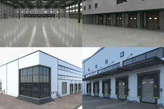 reform commercial building,2d floor plan,burger BBQ,3d bar,3d poolside,roofline