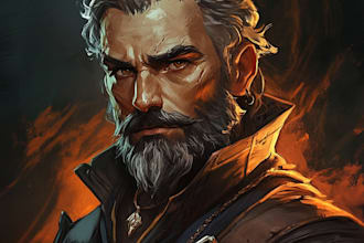 create dnd party art illustration