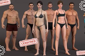 3d nsfw character, nsfw model art, 3d nsfw dolls