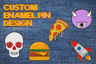 create an enamel pin design ready for production