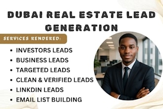 generate UK dubai real estate leads investors lead buyers lead off plan investor