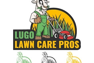 design professional clean lawn care logo