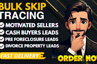 do motivated sellers, cash buyers and pre foreclosure leads list