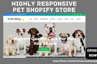 pet shopify store pet store pet website pet accessories pet dropshipping store
