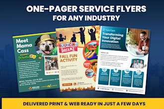 design an eye catching one page flyer for your business or startup