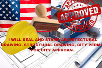 stamp architectural, drawings structural drawing, floor plans for city approval