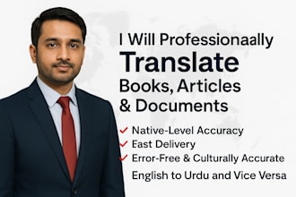 professionally translate english to urdu and hindi  cultural and manual