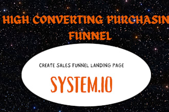 create a high converting systeme io sales funnel and landing page website