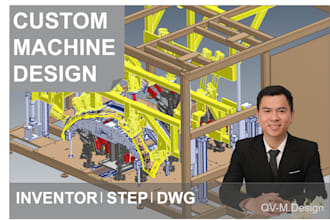 design your custom machine or mechanical parts using inventor