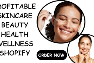build health wellness shopify website beauty skincare shopify store dropshipping