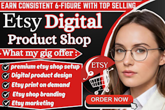 setup etsy shop design etsy digital product etsy seo listing