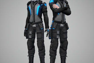 custom 3d player model, 3d model for games like gmod, sfm, mmd, vrchat, l4d2