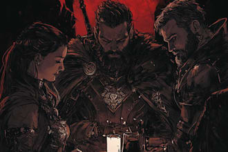 make a dnd character or dnd party art
