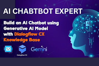 develop ai chatbot using langchain, flowise, openai, gemini, llm and dialogflow