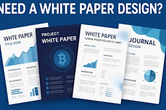 do white paper design, crypto white paper, white paper writing, journal design