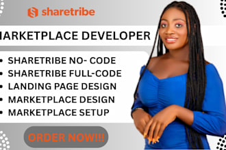 develop modern b2b, p2p, b2c marketplace on sharetribe, sharetribe marketplace