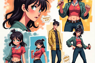 draw manga storyboard anime art character design webtoon manga art