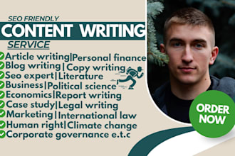 write seo article,blog post,content on international law,personal finance,legal