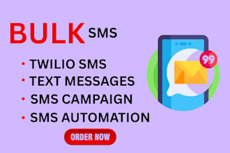 send bulk SMS campaign text message marketing mass email with simple testing