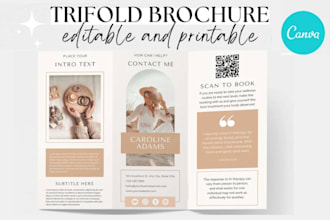 do creative trifold bifold brochure design, business booklet, white paper design