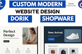 design build custom shopware dorik website ecommerce store SEO optimized