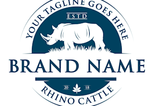 design unique creative rhino logo for your business