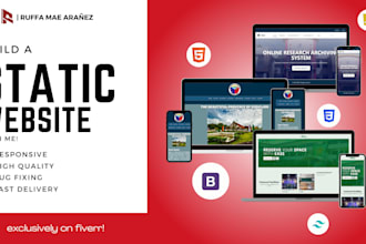 design and develop your static website