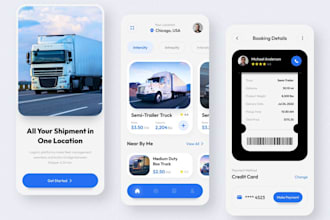 develop logistics, truck booking or tracking app, flight booking app and website