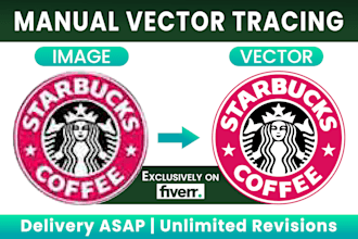 do manual vector tracing or redraw logo images fast delivery