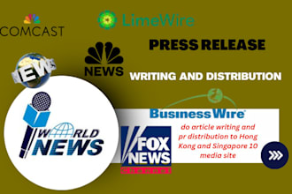 do article writing and pr distribution to hong kong and singapore 10 media site