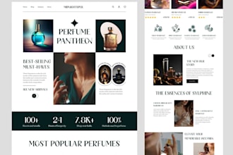 build attractive perfume cologne website cosmetic marketplace website