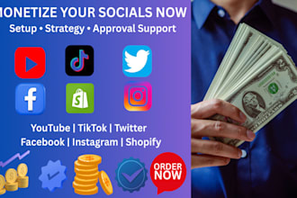 do complete youtube tiktok twitter facebook instagram monetization