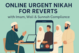 nikah urgent for reverts with imam, wali sunnah, witnesses, certificate