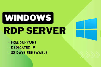 provide a fast windows rdp with free support