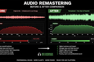 professionally remaster your audio for clean and powerful sound