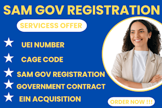 do sam gov registration, cage code and uei application, for government contract