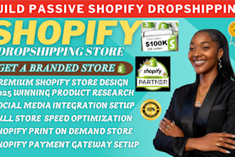 build shopify dropshipping store shopify store website design shopify revamp SEO