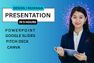 do  presentation redesign in powerpoint or slides in 6 hours