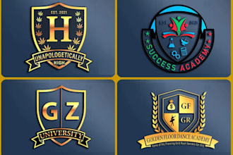 do custom school, children, daycare, children, university, and education logo