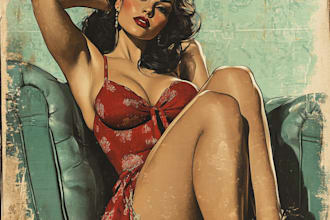 design pin up art for any purpose