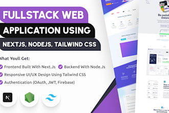 develop fullstack web application using nextjs nodejs tailwind CSS