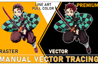 manual vector tracing image in adobe illustrator