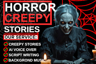 create dark creepy horror videos, horror stories, scary videos with voice over
