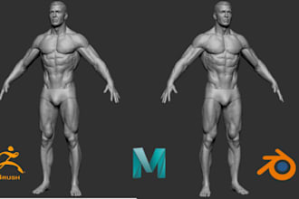 create a 3d model, 3d printing, 3d action figure for both games and animation